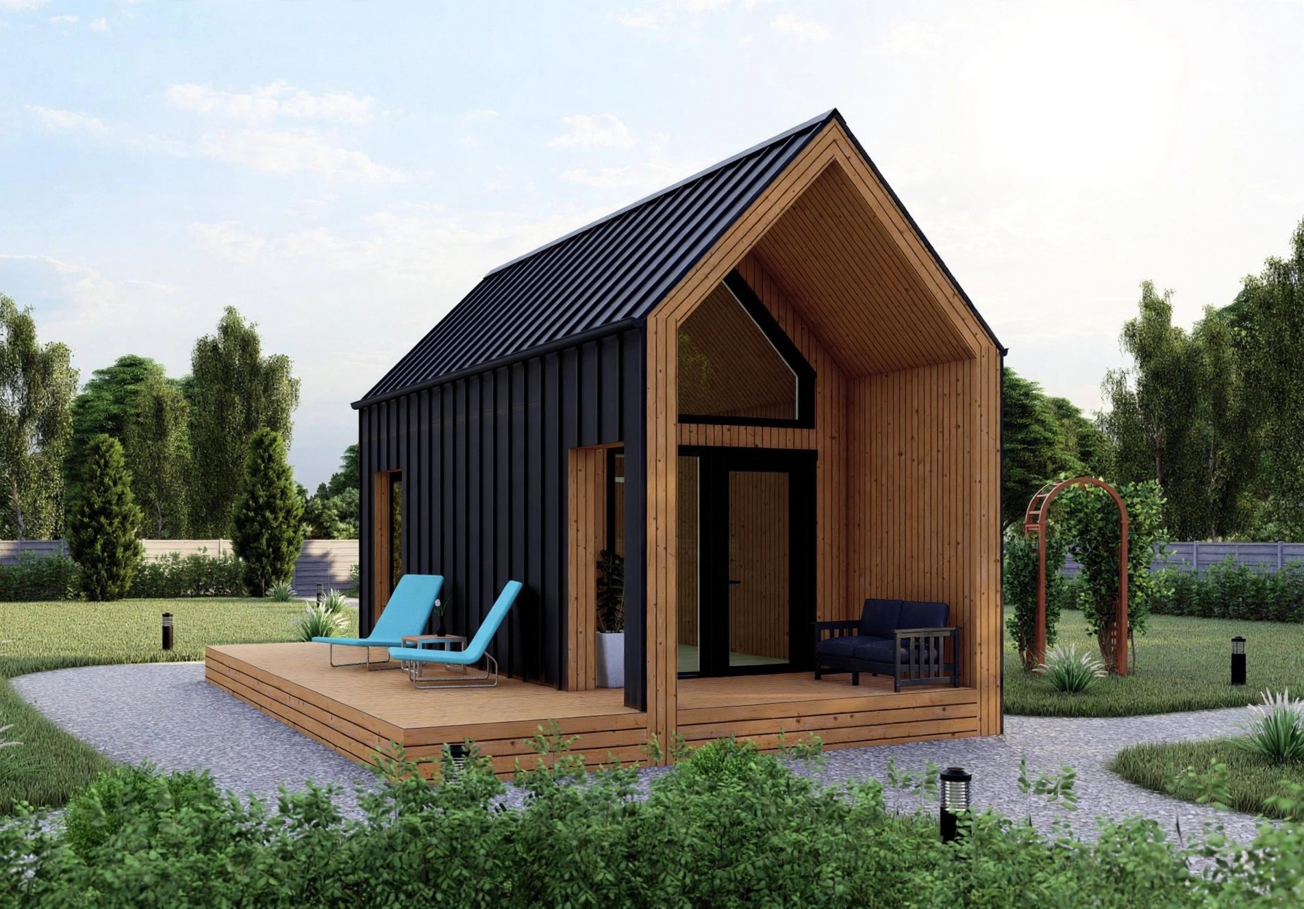28.00 м2 +15.76 м2 Дървена Сглобяема Къща Barn House - Image 4
