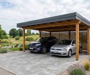 Дървен Гараж за 2 Автомобила 650 х 600 см